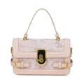 Borsa a mano rosa con ricamo floreale raffinato e chiusura in metallo dorato - Ricamo Farfalla Rosa Chiaro (Stile 2)