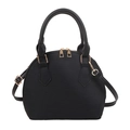 Bolso de concha negro con textura de cocodrilo y herrajes dorados para mujer bandolera - Negro