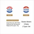 Set di 500 adesivi per il voto delle elezioni americane con otto disegni patriottici - Stile I Voted Today (XH062&XH063)