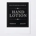 Black minimalist hand lotion waterproof labels set of 5 pieces for dispenser bottles - Hand Lotion (6F)