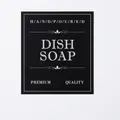 Minimalist black waterproof dish soap bottle labels with white premium quality text - Dish Soap (13F)