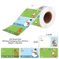 250 Christmas seal labels per roll with Santa and reindeer cartoon holiday patterns - P1 Style - Christmas Cartoon Pattern (250 Sheets/Roll)