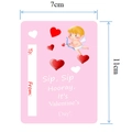 Biglietto di San Valentino rosa con Cupido, cuori e dimensioni di 7x11 cm - Stile Cupido (A) / 11*7cm