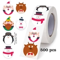Rotolo di 500 adesivi Buon Natale con Babbo Natale per sigillare regali festivi - 1 pollice (25mm)