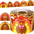 Thanksgiving turkey bulletin board border stickers roll for holiday classroom decoration - 6cm*5m