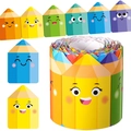 Bordo per bacheca scolastica a forma di matita colorata con simpatiche faccine sorridenti - 7CM*5M