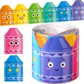Colorful crayon bulletin board border with cute smiley faces for classroom decoration - Cute Crayon Shape (ZA48) / 7cm x 10m