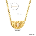 Dettagli della collana ovale placcata oro 18K con dimensioni e dati sul peso - Oro/Pietra Bianca (NE2D350AG)