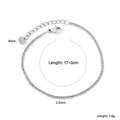 Silver double layer stainless steel bead chain bracelet with lobster clasp and tag - Silver Style (BC210217S)