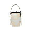 Sac bandoulière rétro à motif paysage blanc avec bandoulière en perles - Paysage Vert (FZ7516MHD) / Vert