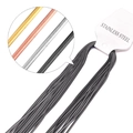 Detalle de cadenas de serpiente de 2mm en acero inoxidable en oro, oro rosa y negro - 45cm / Negro