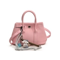 Sac seau en cuir rose avec pendentif chiot mignon et bandoulière réglable pratique - Sans Pendentif / Petit / Rose