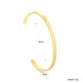18K vergoldetes Edelstahl-Armband mit Strasssteinen, 4 mm Breite, 58 mm Innendurchmesser - Gold Zirkonia Offener Stil (BR92920AG)