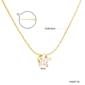 Minimalist 18k gold plated stainless steel necklace with 6mm star zircon pendant - Five-pointed Star Zirconia (NE2G840AG)