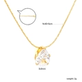 Détail du collier doré 40+5 cm avec pendentif en zircone cubique poire 6x8 mm - Zircone Goutte d'Eau Poire (NE2G820AG)