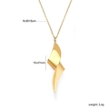 Minimalistische 18k vergoldete Knotenschleife Halskette aus hochwertigem Edelstahl für Damen - Gold Dreidimensional Schleife Twist Stil (NS000006G)