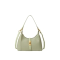 Chic mint green dumpling bag for women with gold twist lock and adjustable shoulder strap - Green