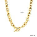 Dettaglio della collana a catena d'oro da 55 cm con chiusura a T e peso di 70g - Collana a Catena Grossa con Chiusura OT Oro (N5008801G)