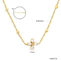 Elegante goldene Halskette mit einem Zirkonia-Blumenanhänger für Damen in 40+5cm - Gold (NE2G930AG)
