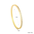 Dettaglio del bracciale dorato con zirconi con misure di 60 mm di diametro e 4 mm - Stile Pavé Oro (BR904601G)