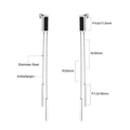 Detail van lange roestvrijstalen kwastjes oorbellen met zwarte geometrische schelpelementen - Rechthoekige Zwarte Steen Slangenketting Lange Staaf Stijl (EA53490BS) / Zilver
