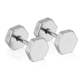 Minimalistische Sechseck-Ohrstecker aus Edelstahl mit poliertem Silberfinish - Silberner Stil (EA606707S)
