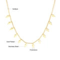 Gold plated stainless steel lightning pendant necklace 45cm chain for women - Gold Lightning Style (NE246901G)
