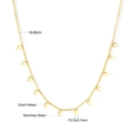 Detail of 45cm gold plated stainless steel necklace with 2.8x3.7mm cross pendants - Gold Cross Style (NE246001G)