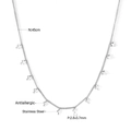 Detail view of hypoallergenic stainless steel cross chain necklace with 45cm length specs - Silver Cross Style (NE246001S)