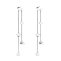 Orecchini a sospensione in argento con ciondoli stella e luna e nappe in zircone chic - Oro / Tondo + Stella (EA548101)