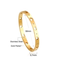 Klassischer vergoldeter Edelstahl-Herzarmreif mit Kristalldetails für Damen Schmuck - Gold (BR917502G)