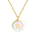 Collier Scorpion doré avec pendentif en nacre irisée sur fond blanc pour femme élégante - Or Scorpion