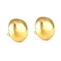 Orecchini a lobo minimalisti a mezza sfera dorata con finitura in metallo satinato - 25mm / Colore Oro (EA576902G)