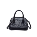 Bolso de mano azul oscuro con patrón tradicional y correa ajustable - Azul