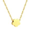 Elegante collana con pendente a fiore dorato e catena in acciaio inossidabile per donna - Semplice Stile Fiore in Oro Lucido (NE2C4201G)