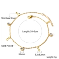 Vergoldete Edelstahl-Fußkette mit Unendlichkeitssymbol und Zirkon, 24cm plus 3cm Kette - Unendlichkeits-Stil (AN114702G)