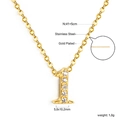 Halskette mit Anhänger Zahl 1 aus 18K vergoldetem Edelstahl mit weißen Glitzersteinen - Nummer 1 (NE2D36A1G)
