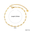 Minimalistisches Goldperlen-Fußkettchen aus Edelstahl mit Herzanhänger und Verschluss - Perlenketten Stil (AN122101G)