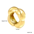 Golden 18K stainless steel chunky dome ring with sizes 6 to 9 and 13.1mm width - US 6 / Cloud Petal Gold (RI147506-9G)