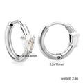 Dettaglio orecchini argento con zircone a goccia 4,8x6,8mm e peso totale di 2,9g - Stile a Pera (意大利语)