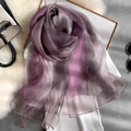 Elegant purple and silver gradient scarf with metallic shimmer for women's fashion - Gradient Shimmer Purple
