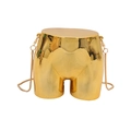 Bolso bandolera artístico con forma de torso dorado y acabado metálico para mujer - Dorado