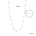 Franse vintage ketting met gouden schakels en witte stenen, lengte 40+5cm - Witte Steen Stijl(NE2D750AG)