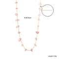 Roze kwarts ketting met gouden roestvrijstalen schakels en verstelbare sluiting - Roze Kwarts Stijl(NE2D750JG)