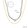 Set collana a due strati con perline sfaccettate da 2,2 mm e dettagli catena dorata - Catena con Perline a Doppio Strato Dorata (NE28660CG)