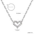 Dettaglio collana con cuore dimensioni 11x10mm e catena regolabile da 42+5cm - Collana Cuore Argentata (NE2D670AS)