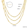 Dettaglio delle collane in acciaio inossidabile placcato oro 18K lunghe 50cm, 60cm e 75cm - Oro (NE2F2201G)