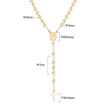 Gouden roestvrijstalen rozenkrans ketting met ovale religieuze icoon en kruis hanger - Gouden Stijl (NE224001G)