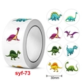 Roll of 30mm cartoon dinosaur stickers for children reward and stationery decoration - Cartoon Dinosaur Style (syf-73)