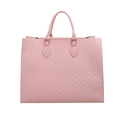 Borsa tote rosa capiente con stampa a lettere M e dettagli in metallo dorato lucido - Rosa